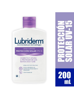 LUBRIDERM LOCION U.V.15 200 ML JJ TRS