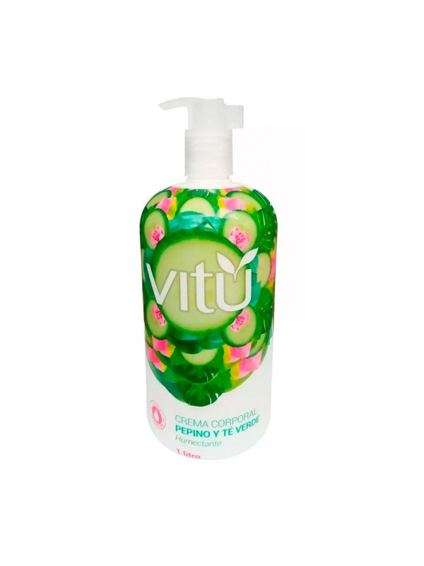 CREMA VITU NAT.TOUCH PEP.Y TE VERDE 1 LT TRS