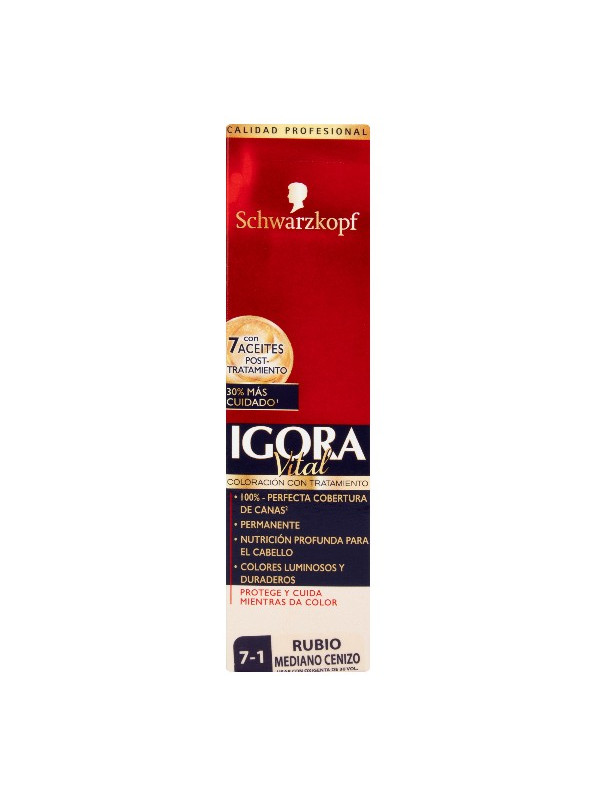 IGORA VITAL TUBO 7-1 RUBIO MEDIO CENIZO TRS