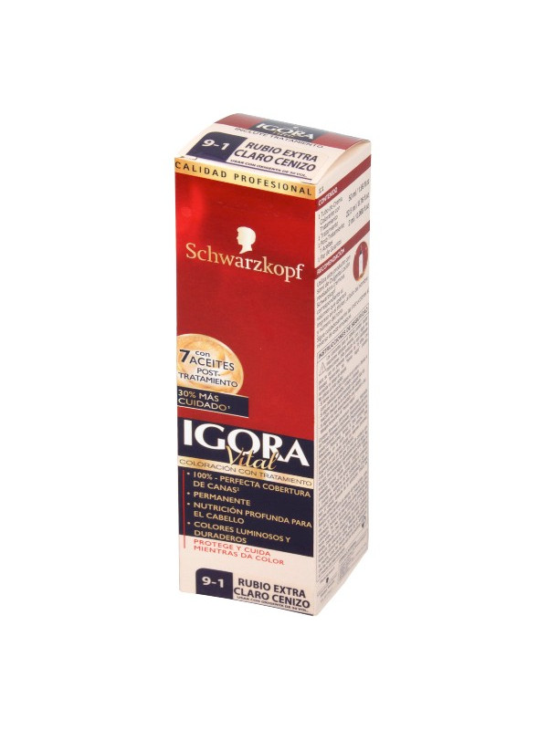 IGORA VITAL TUBO 9-1 RUB.EXT CLARO CENIZ TRS