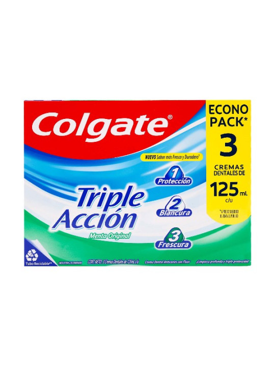3 CRE.COLGATE TRIPLE ACC.125 GR ECO.PACK TRS
