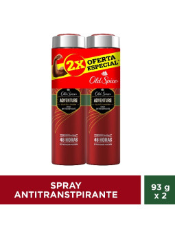 2 PACK OLD SPICE SPRAY ADVENTURE AEROSOL TRS