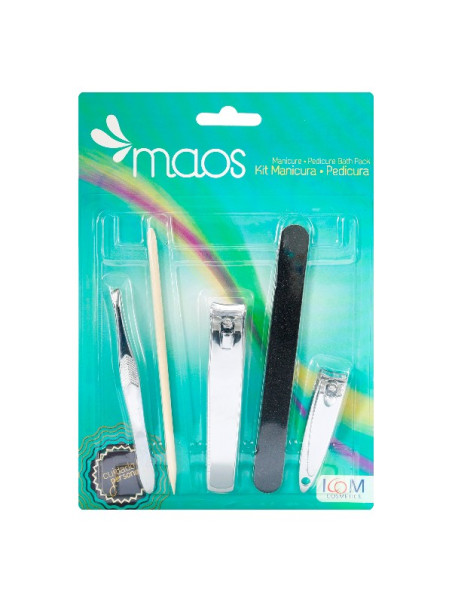 KIT MANICURA Y PEDICURA MAOS 5 PIEZAS TRS