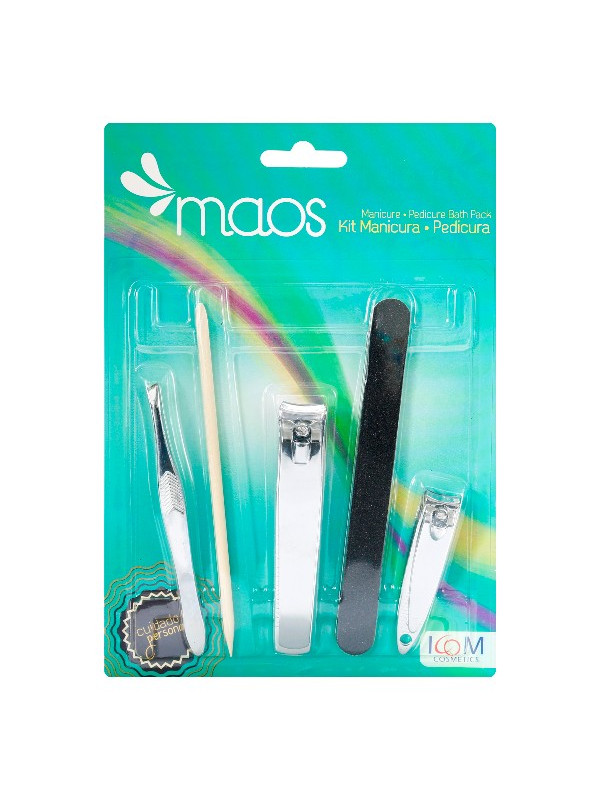 KIT MANICURA Y PEDICURA MAOS 5 PIEZAS TRS