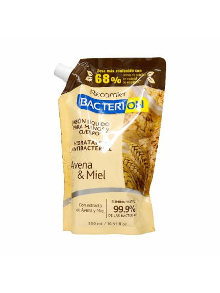 JABON BACTERION AVENA DOY PACK 500 ML             