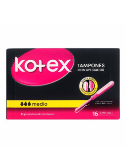 TAMPON KOTEX MEDIO CON APLICADOR 16 UNDS