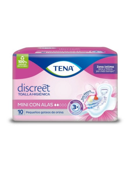 TOA.TENA MUJER MINI ALAS 10 UDS TRS