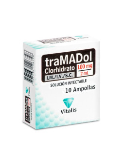TRAMADOL 100 MG/2 ML 10 AMPOLLAS VT TRS