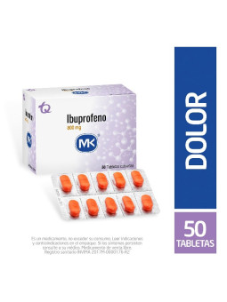IBUPROFENO 800 MG 50 TABLETAS MK