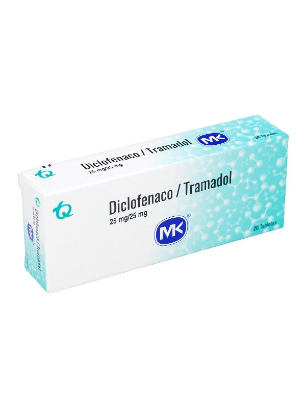 DICLOFENACO   TRAMADOL 25/25 MG 20TBS MK