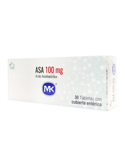 ASA 100 MG  30 TBS MK                             