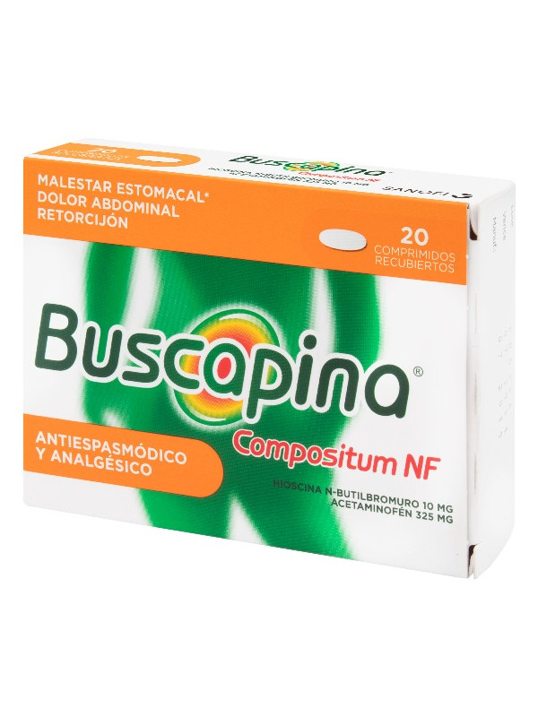 BUSCAPINA NF COMPOSITUM 325/10 MG 20 TBS TRS