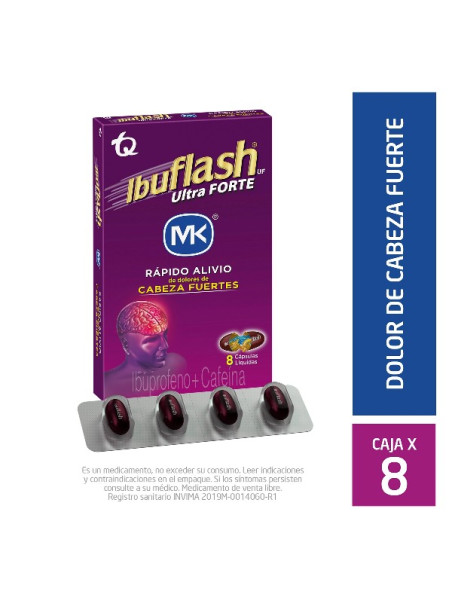 IBUFLASH MK ULTRA FORTE 8 CAPSULAS