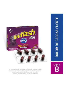 IBUFLASH MK ULTRA FORTE 8 CAPSULAS