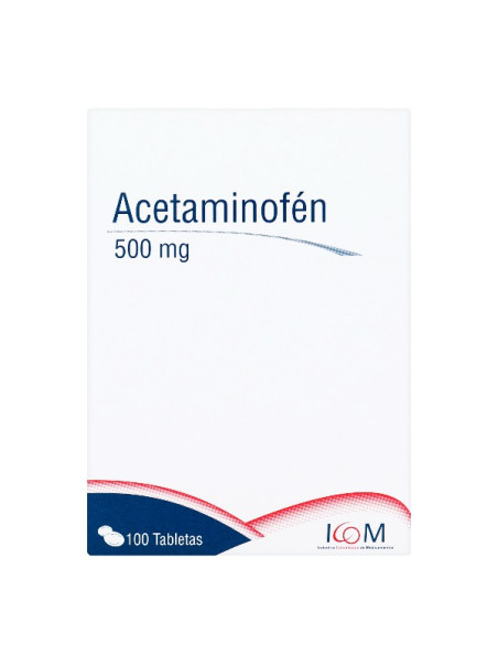 ACETAMINOFEN 500 MG 100 TBS ICOM (T) TRS