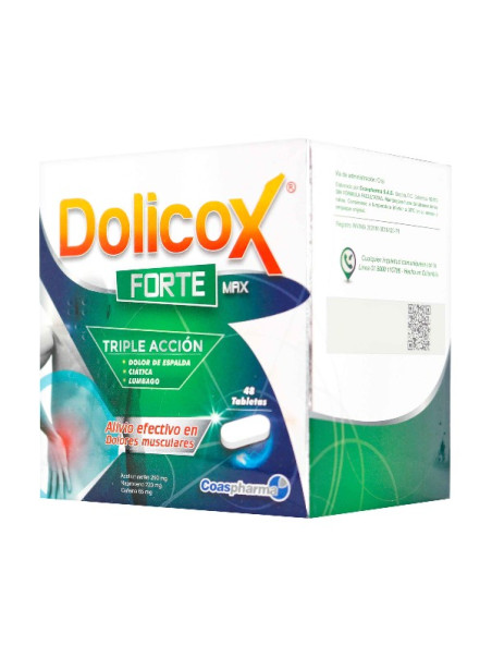 DOLICOX FORTE MAX CAJA 48 TABLETAS                