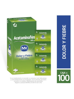 ACETAMINOFEN MK 500 MG 100 TAB