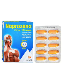 NAPROXENO 250 MG 10 CAPSULAS MP TRS