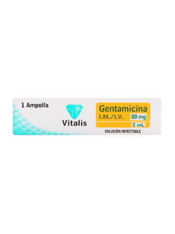 GENTAMICINA 80 MG/2ML 1 AMPOLLA TRS