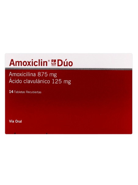 AMOXICLIN DUO 875MG/125MG 14 TBS REC TRS