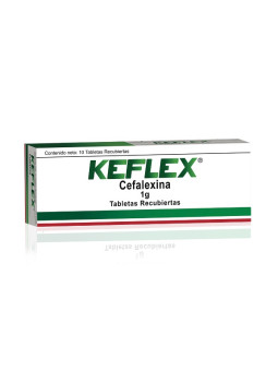 KEFLEX 1 GR 10 TABLETAS (DA)(A) TRS