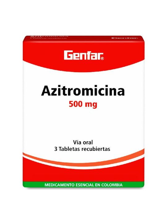AZITROMICINA 500 MG 3 TABLETAS GF TRS