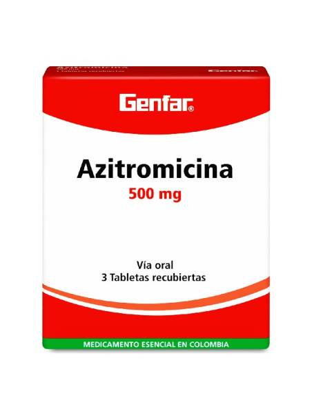 AZITROMICINA 500 MG 3 TABLETAS GF TRS