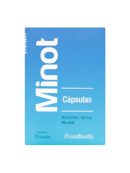 MINOT 100 MG 10 CAPSULAS (M)