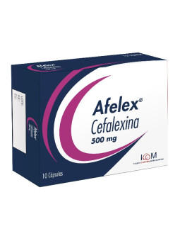 AFELEX 500 MG 10 CAPSULAS ICOM (PD) (T) TRS