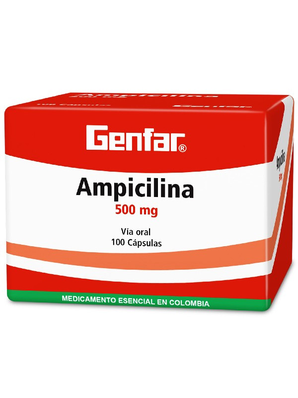 AMPICILINA 500 MG 100 CAPSULAS GF TRS