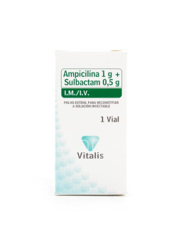 AMPICILINA SULBACTAM 1 AMPOLLA 1.5GR. VT TRS