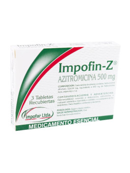 IMPOFIN-Z (AZITROMICINA 500 MG) 3TBS REC