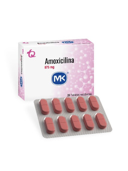AMOXICILINA 875 MG 20 TABLETAS MK