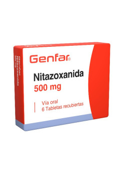 NITAZOXANIDA 500 MG 6 TBS GF TRS