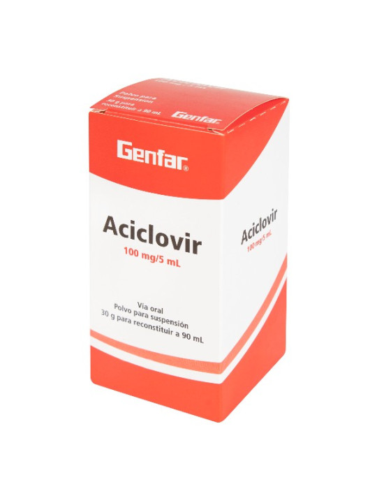 ACICLOVIR 100 MG SUSPENSION 90 ML GF TRS