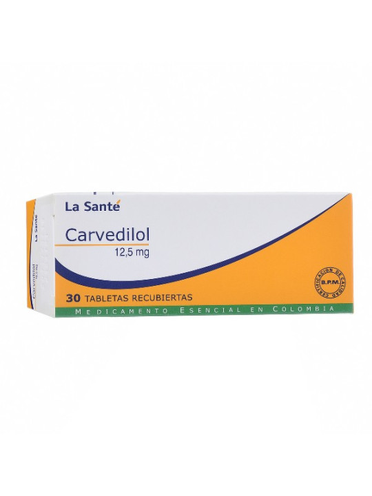 CARVEDILOL12.5 MG 30 TABLETAS LS TRS
