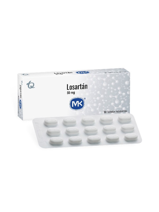 LOSARTAN 50 MG 30 TABLETAS MK