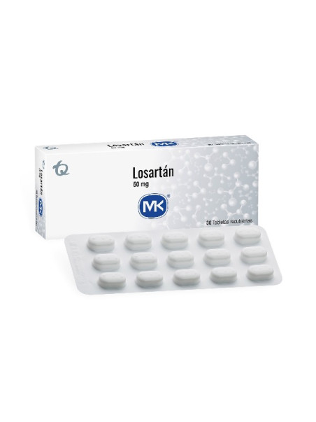 LOSARTAN 50 MG 30 TABLETAS MK