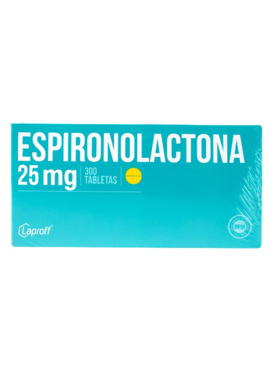 ESPIRONOLACTONA 25 MG 300 TABLETAS LP TRS