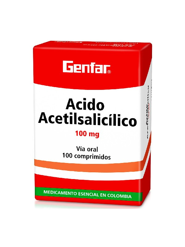 ACIDO ACETILSALICILICO 100 MG 100 TBS W GF TRS