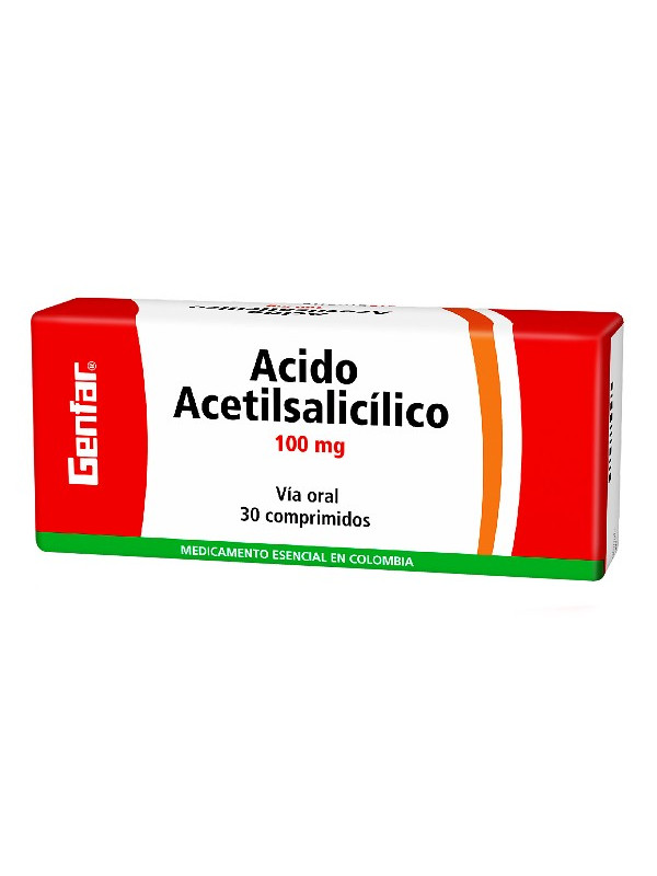 ACIDO ACETILSALICILICO 100 MG 30 TBS W GF TRS