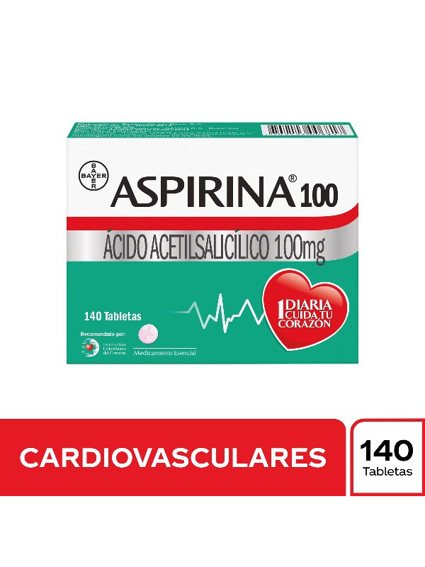 ASPIRINA 100 MG 140 TBS TRS