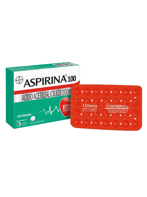ASPIRINA 100 MG 140 TBS TRS