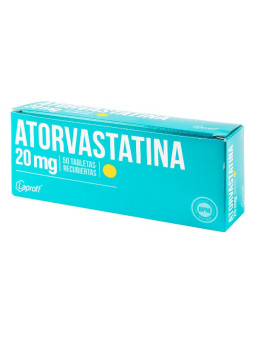 ATORVASTATINA 20 MG 50 TABLETAS LP TRS