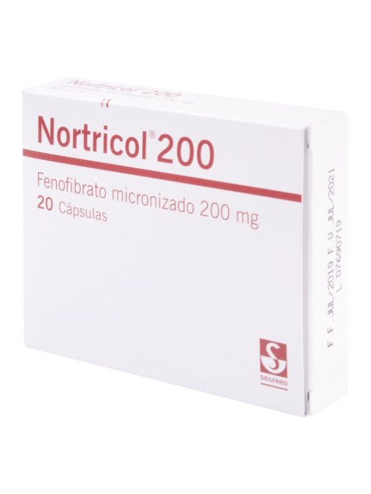 NORTRICOL 200 MG 20 CAPSULAS (A)(PB) TRS