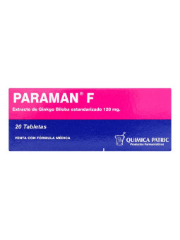 PARAMAN F 120 MG 20 TABLETAS                      