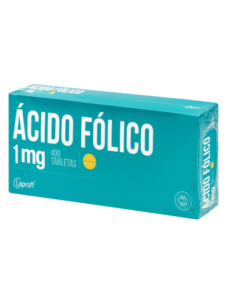 ACIDO FOLICO 1 MG 400 TABLETAS LP TRS