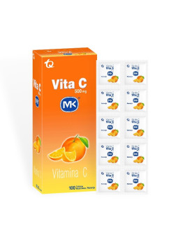 VITA C 500 MG NARANJA 100 TBS MK