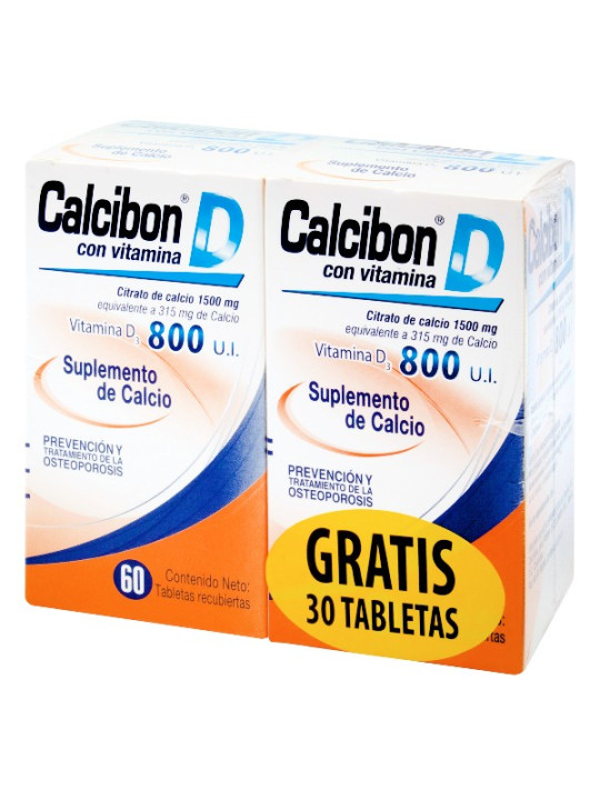 CALCIBON D 800 MG 60 TBS GRATIS 30 TBS TRS