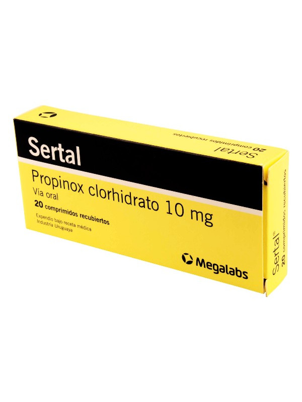 SERTAL 10 MG 20 GRAGEAS